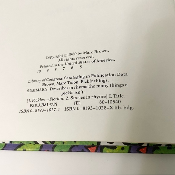 Pickle Things Book by Marc Brown - Picture 12 of 16